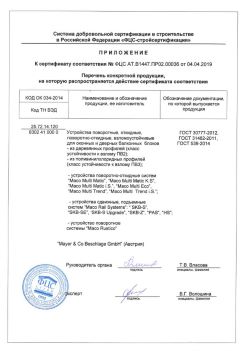 2019.04.04 Темрюк - Приложение к сертификату устройства поворотные, откидные, поворотно-откидные, взломоустойчивые. ГОСТ 30777-2012